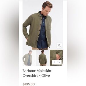 Barbour Moleskin overshirt- Olive